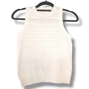 Veronica Beard Crochet top vest cream Size XS Viscose Oldmoney Cleangirl Classic